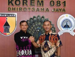 Lepas Sambut Danrem 081/DSJ dari Kolonel Inf Deni Rejeki kepada Kolonel Inf H. Sugiyono